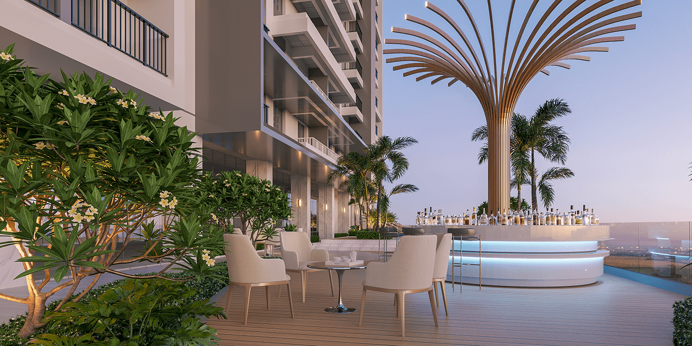 Outdoor bar and lounge